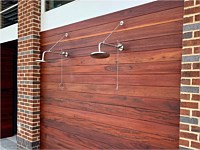 <b>Wood Decking on the walls of the outdoor shower at Monarch at Waugh Chapel</b>